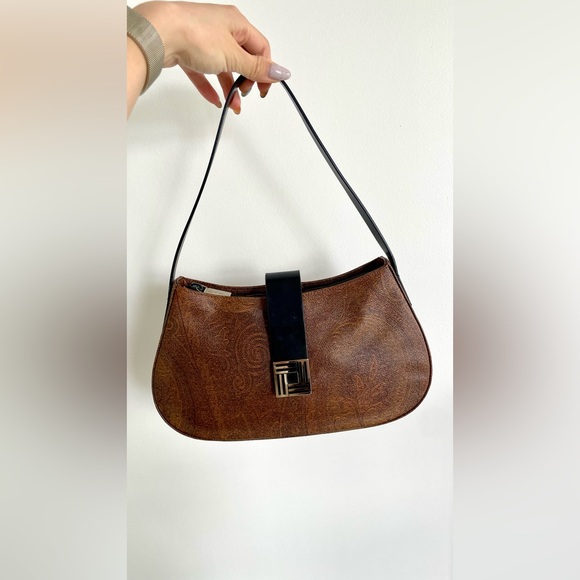 Vintage ETRO Paisley Zipped Shoulder Bag - Picture 2 of 10